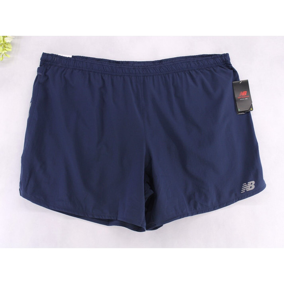 New Balance Men's 4XL Impact Run Lined Short Pockets/Drawstring Navy NEW - Picture 1 of 8